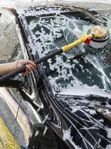 360° Automatic Rotating Car Wash Brush With High Pressure Foam Box Cleaning, Home Use Portable Car Washing Brush With Extendable Handle - Multicolor - View 8