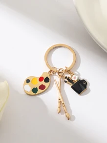 1入組藝術學生畫筆工具吊墜鑰匙圈 - 彩色 - 查看 1