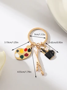 1入組藝術學生畫筆工具吊墜鑰匙圈 - 彩色 - 查看 4