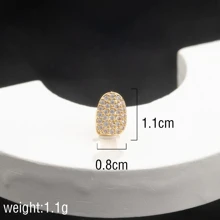 Đàn ông Zirconia trang trí niềng răng để trang trí hàng ngày cho một cái nhìn phong cách - Vàng - Xem 4