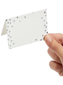 Table Card Wedding Name Card,Gold And Silver Stamping Table Cards, Wedding Guest Seat Check-In Cards Suitable For Banquets, Events, And Reserved Seats,Gold Foil Dot Business Cards - Silver - View 8