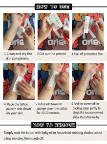 Temporary Sexy Flower Water Transfer Waterproof Tattoo Sticker - Black - View 5