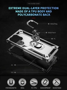 Funda para teléfono con anillo - Plateado - Ver 5