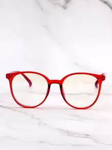 女士圆框眼镜配件 - 紅色 - 查看 3