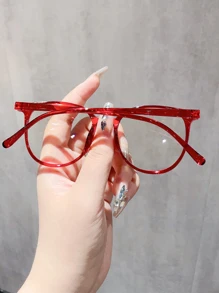 女士圆框眼镜配件 - 紅色 - 查看 2