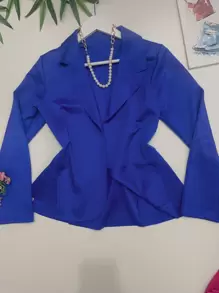 Women Blazers - 寶藍色 - 查看 1