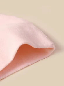 婴儿针织帽，粉色长耳柔软舒适简约帽 - 粉色 - 查看 3