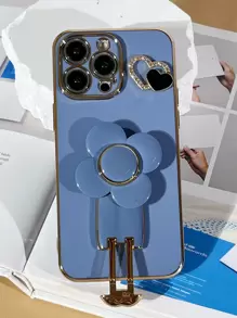 Heart Shaped Metal Phone Holder & Air Cushion Set Compatible With Apple  11/12/13/14/15 Pro Max,  S22/23/24+, OPPO Reno, Realme, VIVO, Redmi And