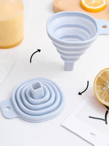 1pc Stretchable Silicone Square Funnel - Blue - View 3
