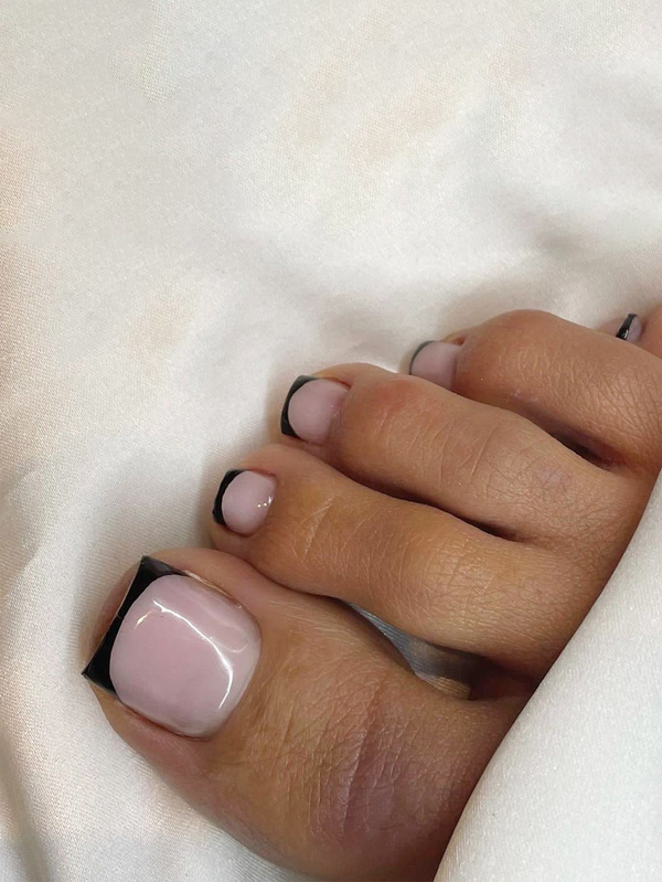 Elevate Your Style With 24pcs Short Square Two Tone Full Cover Fake Toe