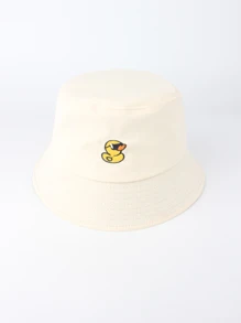 Mũ Bucket Thêu Con Vịt - Màu be - Xem 1