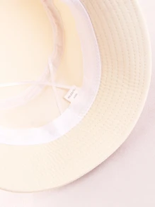 Mũ Bucket Thêu Con Vịt - Màu be - Xem 4