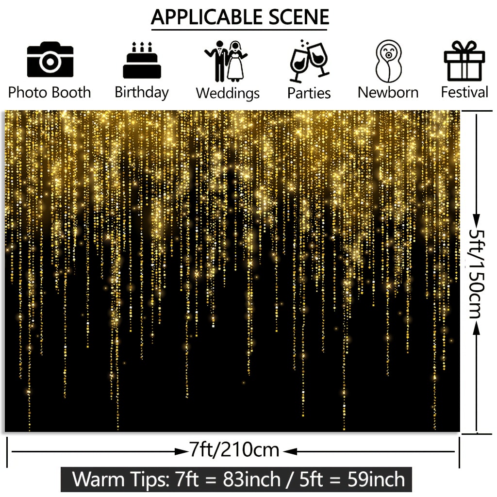 7x5ft Black and Gold Color Backdrop SHEIN USA