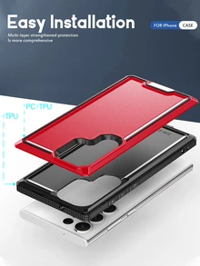 邊框拼接手機殼 - 紅色 - 查看 5