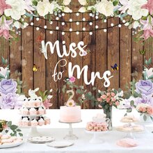 Dienalls 7x5ft Miss to Mrs Backdrop for Bridal Shower - Multicolor - View 2