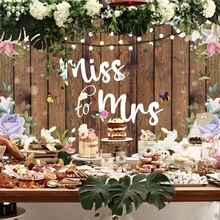 Dienalls 7x5ft Miss to Mrs Backdrop for Bridal Shower - Multicolor - View 3