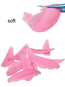 10 件/盒粉色硅胶睫毛烫发垫睫毛提升棒 3D 睫毛卷翘器睫毛夹工具 - 粉色 - 查看 2