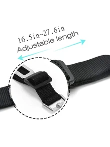 1入組可調節寵物狗貓汽車安全帶寵物座椅汽車狗背帶牽引夾安全桿牽引狗項圈 - 黑色 - 查看 6