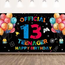 Dienalls 6x4ft Official Teenager 13th Birthday Backdrop Banner - Multicolor - View 1