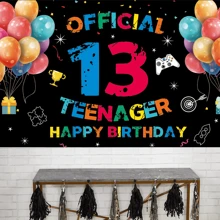 Dienalls 6x4ft Official Teenager 13th Birthday Backdrop Banner - Multicolor - View 5