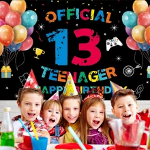Dienalls 6x4ft Official Teenager 13th Birthday Backdrop Banner - Multicolor - View 6