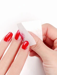 400pcs Nail Polish Removal Pad, Lint Free Nail Wipes Non-Woven Nail Art Gel Polish Remover Pad - White - View 2