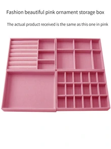 1入組多格首飾託盤 - 粉色 - 查看 2