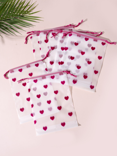 12pcs Cactus Patterned Drawstring Bags For Travel Clothing Storage