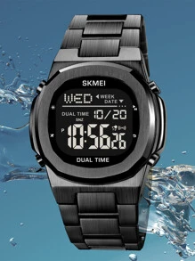 男士防水數字手錶 - 黑色 - 查看 4