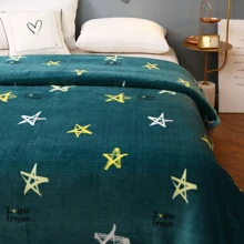 1 Chiếc Chăn Họa Tiết Ngôi Sao, Chăn Nỉ Mềm Mại & Ấm Áp Cho Phòng Khách & Phòng Ngủ, Trang Trí Nhà Cửa - Nhiều màu - Xem 3