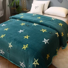 1 Chiếc Chăn Họa Tiết Ngôi Sao, Chăn Nỉ Mềm Mại & Ấm Áp Cho Phòng Khách & Phòng Ngủ, Trang Trí Nhà Cửa - Nhiều màu - Xem 5