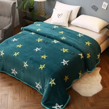 1 Chiếc Chăn Họa Tiết Ngôi Sao, Chăn Nỉ Mềm Mại & Ấm Áp Cho Phòng Khách & Phòng Ngủ, Trang Trí Nhà Cửa - Nhiều màu - Xem 4