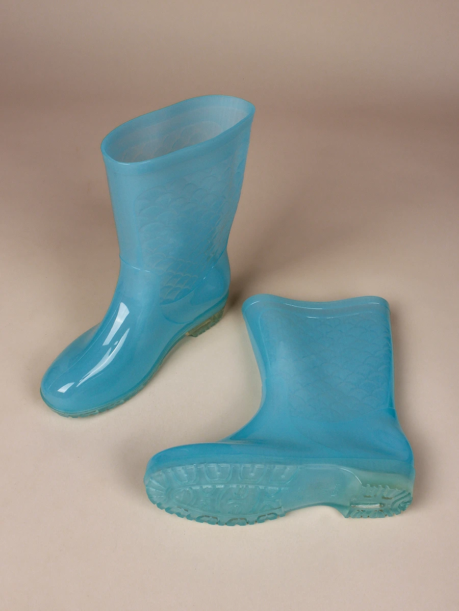 BEAUTIFULA Fashionable Jelly Colored Women's Rain Boots - Blue - View 1