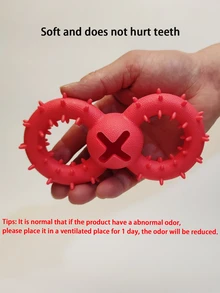 1pc Red Number Eight Shaped Pet Chew Toy Ring For Dog And Cat For Training And Playing - Red - View 4