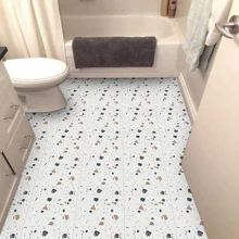 10入組水磨石外觀PVC防水耐磨啞光地板貼紙 - 彩色 - 查看 1