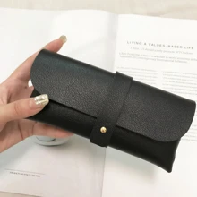 1入組眼鏡盒女士皮革柔軟眼鏡袋時尚便攜太陽眼鏡盒型包配件眼鏡殼套太陽眼鏡盒