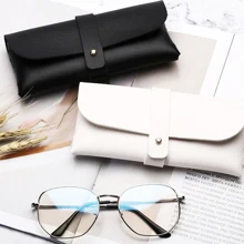 1入組眼鏡盒女士皮革柔軟眼鏡袋時尚便攜太陽眼鏡盒型包配件眼鏡殼套太陽眼鏡盒