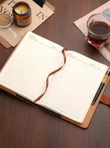 A5 200頁2023年復古密碼本帶鎖日記鉤定器加厚創意手寫簿學生記事本文具 - 藍色 - 查看 3