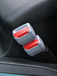 2pcs Car Seat Belt Buckle - Grey - View 4