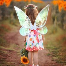 6pcs Fairy Costume With Elf Ears & Flower Wreath - White - View 4