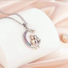 1 mặt dây chuyền BFF Sisters mới về, thiết kế tối giản, vòng cổ cá nhân hóa - Bạc - Xem 4
