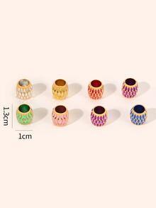 20 chiếc dây buộc tóc Scrunchies màu cầu vồng bóng chất lượng cao (Màu sắc ngẫu nhiên) - Nhiều màu - Xem 3