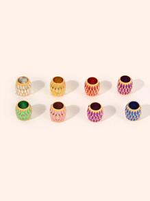 20 chiếc dây buộc tóc Scrunchies màu cầu vồng bóng chất lượng cao (Màu sắc ngẫu nhiên) - Nhiều màu - Xem 2