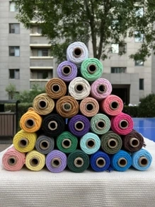 Sợi đan màu 1skein, Sợi đan DIY tối giản cho gia đình - Màu xanh Bạc hà - Xem 7