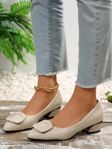 Zapatos hebilla - Beis - Ver 1