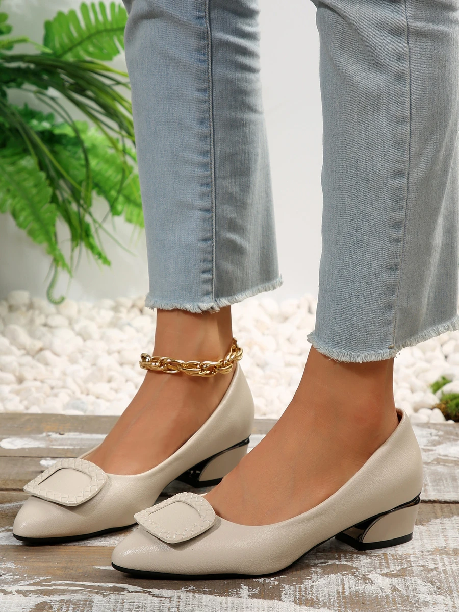 Zapatos hebilla - Beis - Ver 1