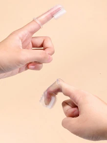 1入組矽膠寵物牙刷盒軟指牙刷狗牙刷套裝呼吸牙齒護理工具狗牙齒清潔用品 - 無色 - 查看 3