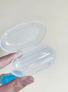 1入組矽膠寵物牙刷盒軟指牙刷狗牙刷套裝呼吸牙齒護理工具狗牙齒清潔用品 - 無色 - 查看 2