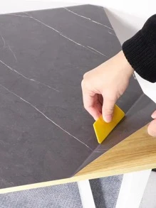 Màu xám mờ bằng đá cẩm thạch Giấy tiếp xúc Bóc và dính Mặt bàn Giấy dán tường PVC có thể tháo rời Cuộn giấy dán tường tự dính không thấm nước cho tủ bếp Kệ ngăn kéo Lót - Màu Xám nhạt - Xem 8