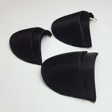 1對黑色加厚隱形海綿包肩墊，透氣性好，防滑墊，直角肩，適合男女，夏季短袖等 - 黑色 - 查看 3